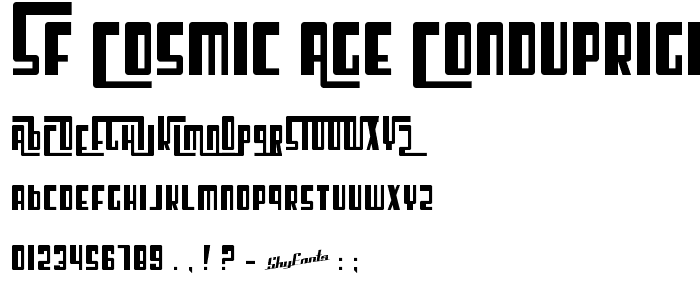 SF Cosmic Age CondUpright font